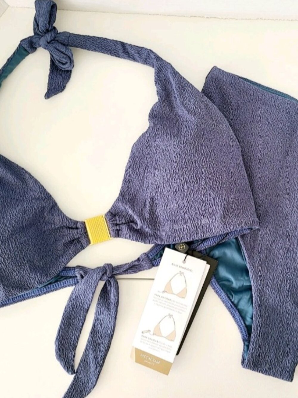 Vix Bikini Set Firenze Bela HP Full Bikini Bottom Blue Top-XL Bottom-L